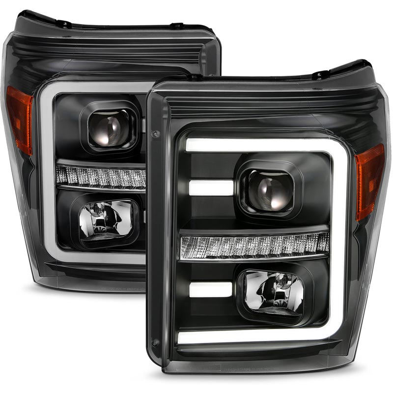 Anzo 111406 Black Plank Style Switchback Projector Headlights