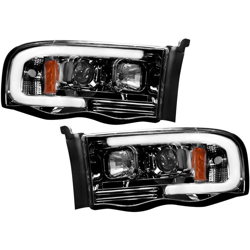 Recon 264191BKC Smoked Projector Headlights With OLED U-Bar