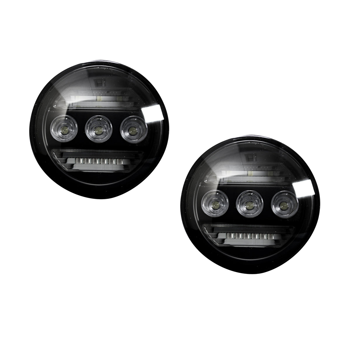 Recon 264521BK Smoked 3-Function LED Fog Lights