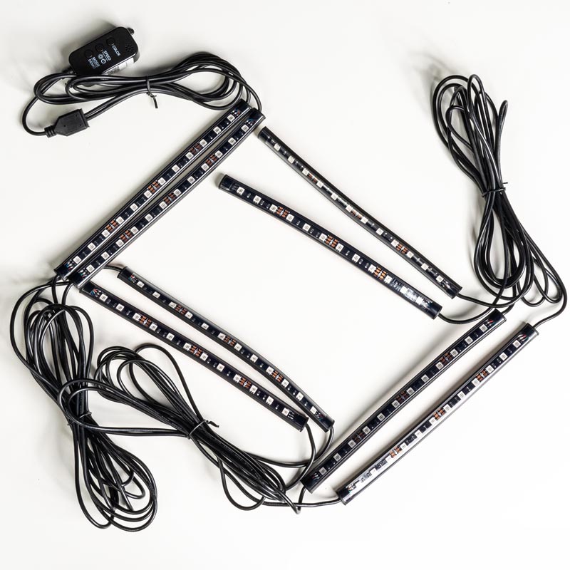 Recon 264706RGB 8-Piece RBG LED Interior Footwell Underseat Lighting
