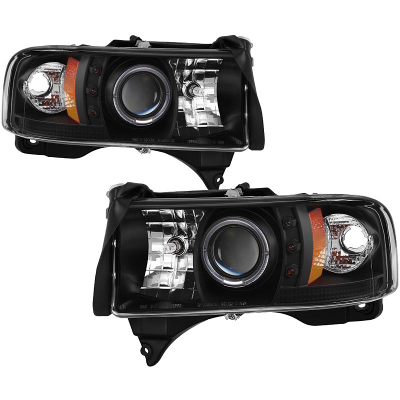 Spyder 5010087 Black Projector HeadLights W/ LED Halo