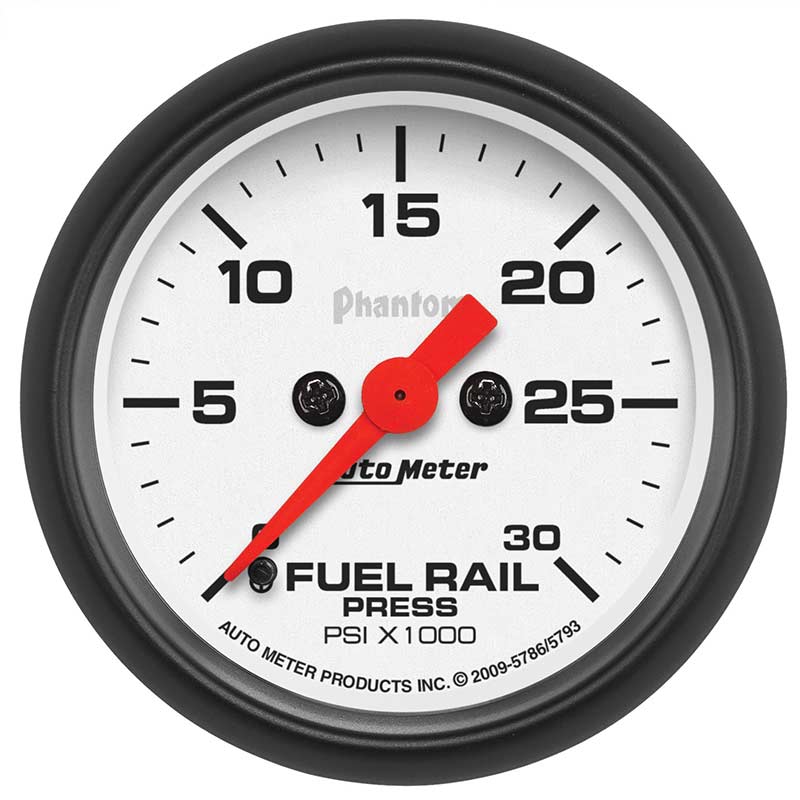 Auto Meter Phantom Series Fuel Rail Pressure Gauge 5786