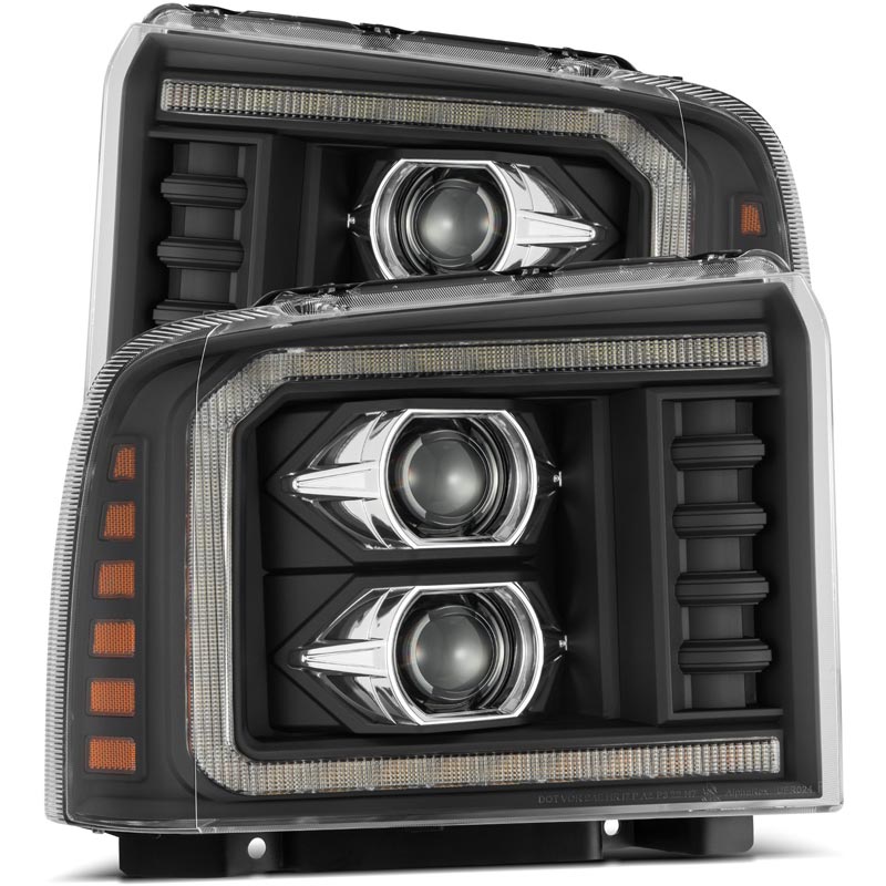 AlphaRex 880317 LUXX-Series Black LED Projector Headlights