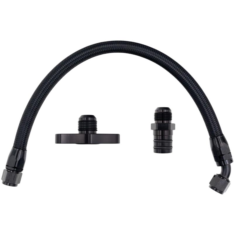 Full Send Diesel FSD-06-B Braided 2nd Gen Swap Turbo Drain Kit