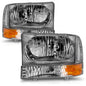 Anzo Chrome Crystal Headlights (With Amber Corner) 111081
