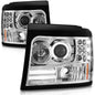 Anzo 111183 Chrome Projector Halo Headlights w/ Side & Parking Lights