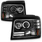 Anzo 111184 Black Projector Halo Headlights w/ Side & Parking Lights