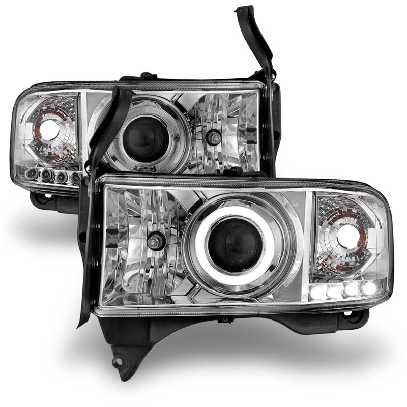 Anzo Chrome Projector Headlights With LED Halo 111195