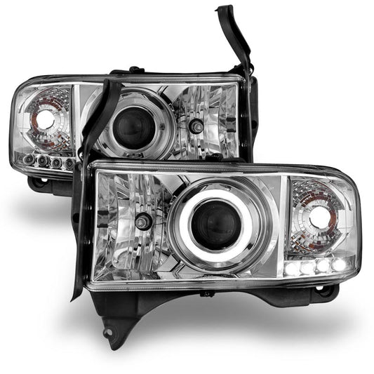 Anzo Chrome Projector Headlights With LED Halo 111195