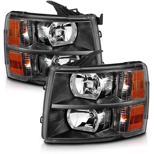 Anzo 111393 Black Crystal Headlights