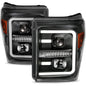 Anzo 111406 Black Plank Style Switchback Projector Headlights