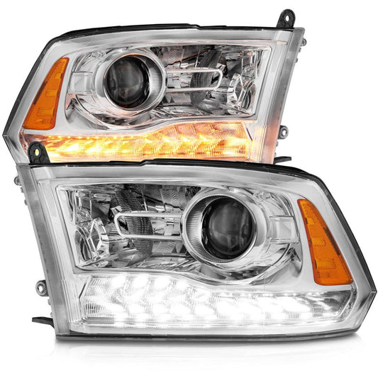 Anzo 111440 Chrome Plank Style Switchback Projector Headlights