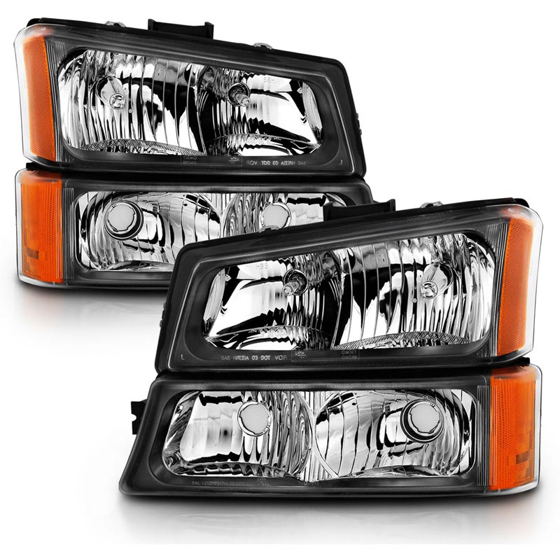 Anzo 111452 Black Crystal Headlights
