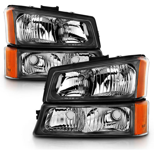 Anzo 111452 Black Crystal Headlights
