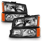 Anzo 111452 Black Crystal Headlights