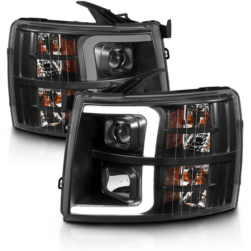 Anzo 111480 Black Plank Style Design Projector Headlights