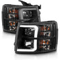 Anzo 111480 Black Plank Style Design Projector Headlights