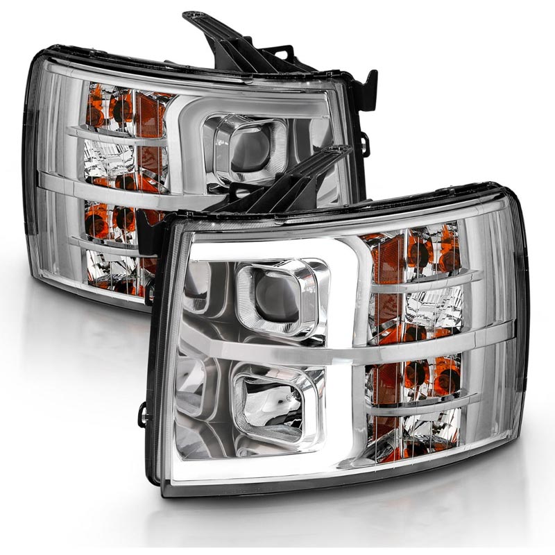 Anzo 111481 Chrome Plank Style Design Projector Headlights
