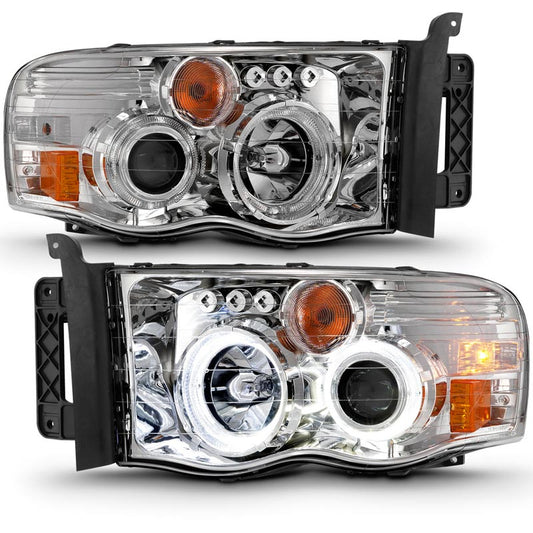 Anzo Chrome Projector Headlights With LED Halo 111491