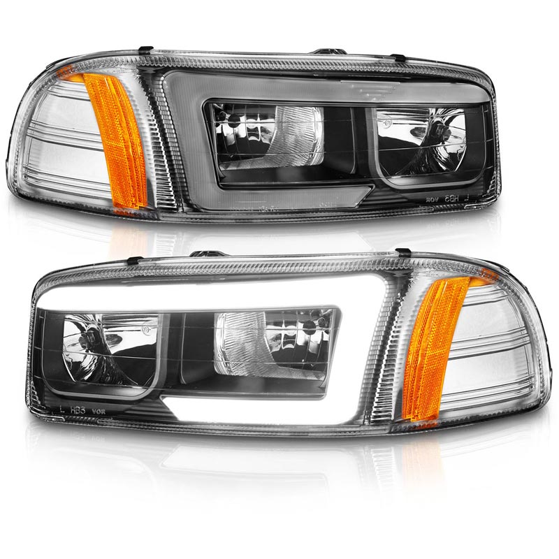 Anzo 111522 Black Plank Style Projector Headlights