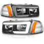 Anzo 111522 Black Plank Style Projector Headlights