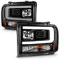 Anzo 111551 Black Plank Style Projector Headlights