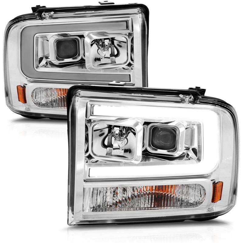 Anzo 111552 Chrome Plank Style Projector Headlights