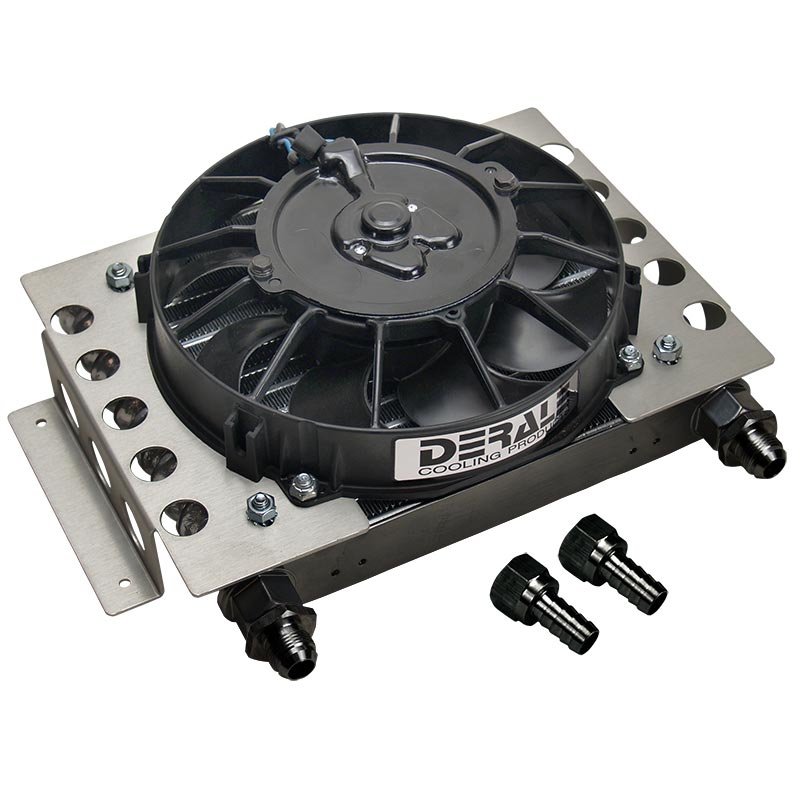 Derale 15850 15-Row Atomic Cool Plate & Fin Remote Cooler (-8AN)