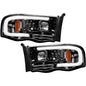 Recon 264191BKC Smoked Projector Headlights With OLED U-Bar