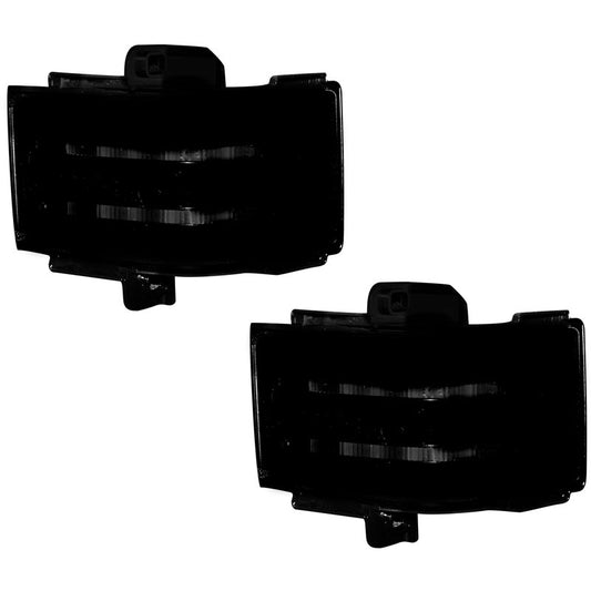 Recon 264245WHBKX White LED Flashing Smoked Side Mirror Lights