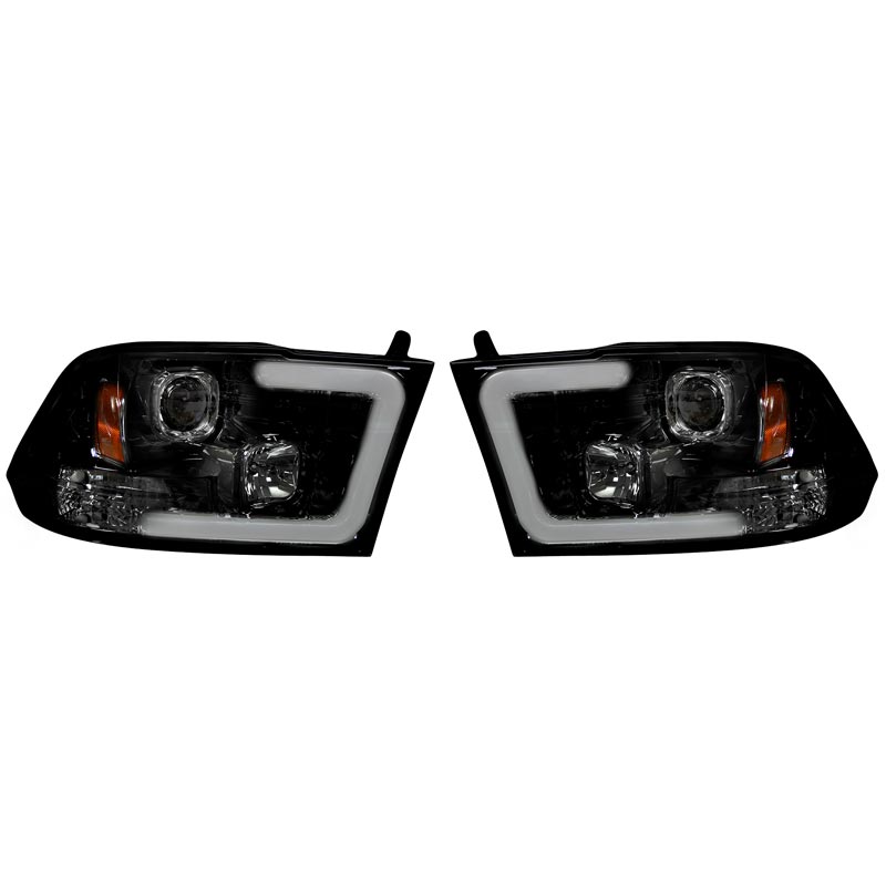 Recon 264270BKC Smoked Projector Headlights With OLED U-Bar