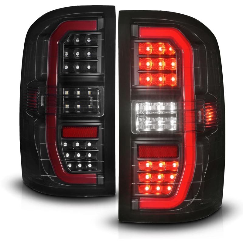 Anzo 311465 Smoked C-Bar LED Tail Lights With Sequential Turn Signal