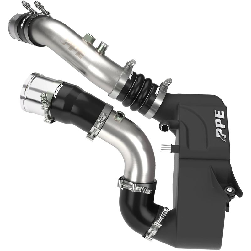 PPE Air-To-Water Intercooler Kit With Brushed Pipes - Black 315045220