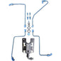 CNC Fabrication 4-Line Feed Valley Mount Fuel Line Kit - Black 422011