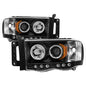 Spyder 5009975 Black Projector Headlights w/ LED Halo