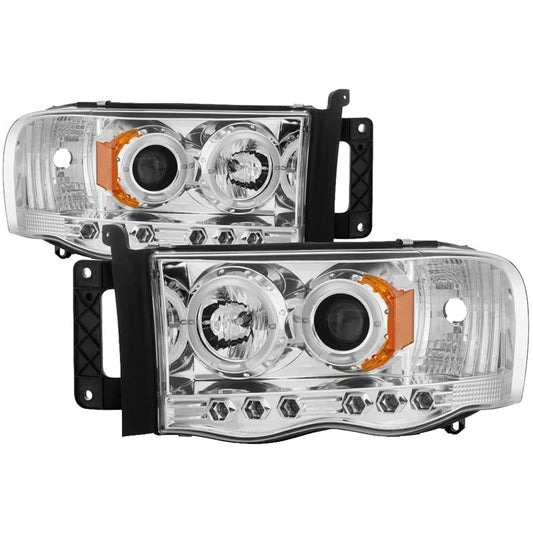 Spyder 5009982 Chrome Projector Headlights w/ LED Halo