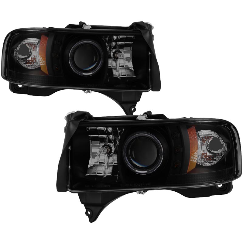 Spyder 5078414 Black Smoked Projector Headlights W/ LED Halo