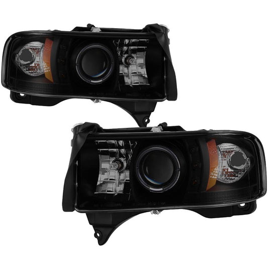 Spyder 5078414 Black Smoked Projector Headlights W/ LED Halo