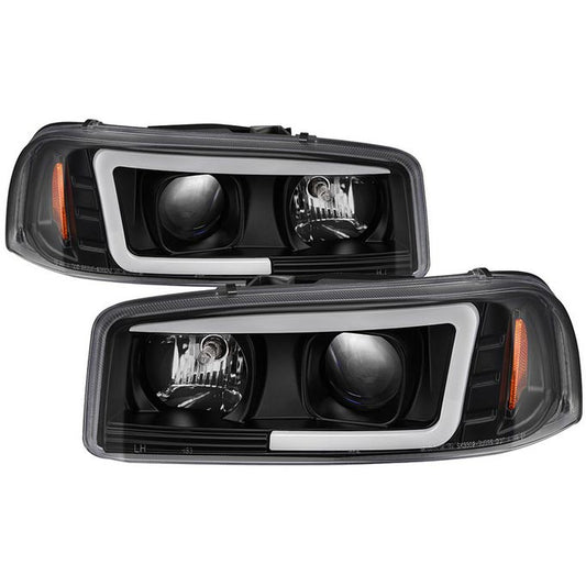 Spyder 5084521 Black Version 2 Projector Headlights W/ Light Bar DRL