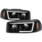 Spyder 5084521 Black Version 2 Projector Headlights W/ Light Bar DRL