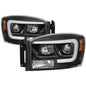 Spyder 5085306 Black Version 2 Projector Headlights W/ Light Bar DRL