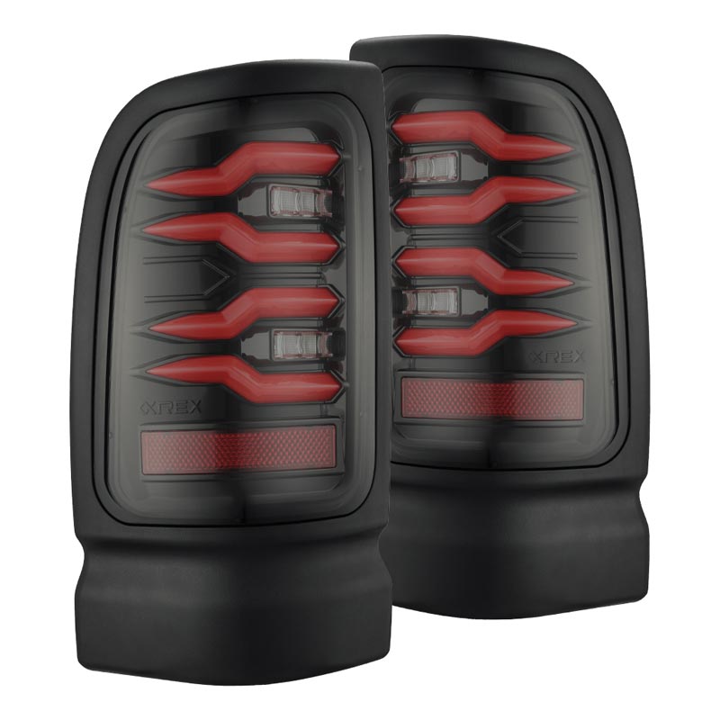 AlphaRex LUXX-Series Black/Red LED Tail Lights 643003