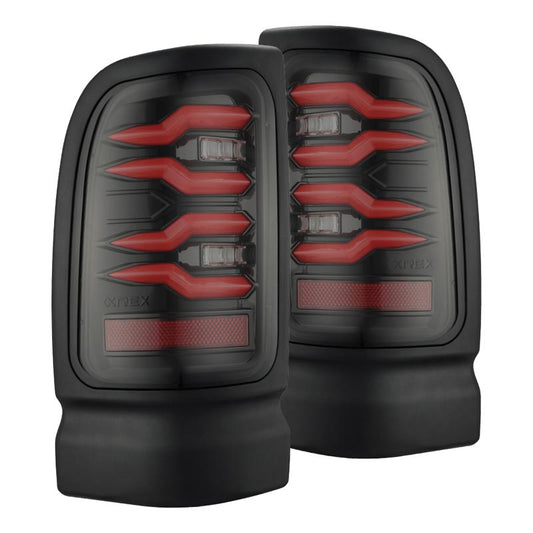 AlphaRex LUXX-Series Black/Red LED Tail Lights 643003