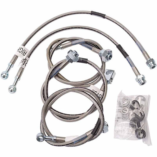 Russell 695770 Braided Stainless Steel Brake Hose Kit (Front & Rear)