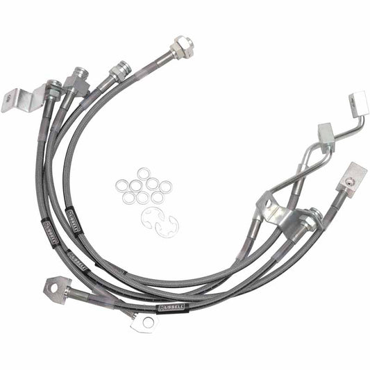 Russell 696490 Braided Stainless Steel Brake Hose Kit (Front & Rear)