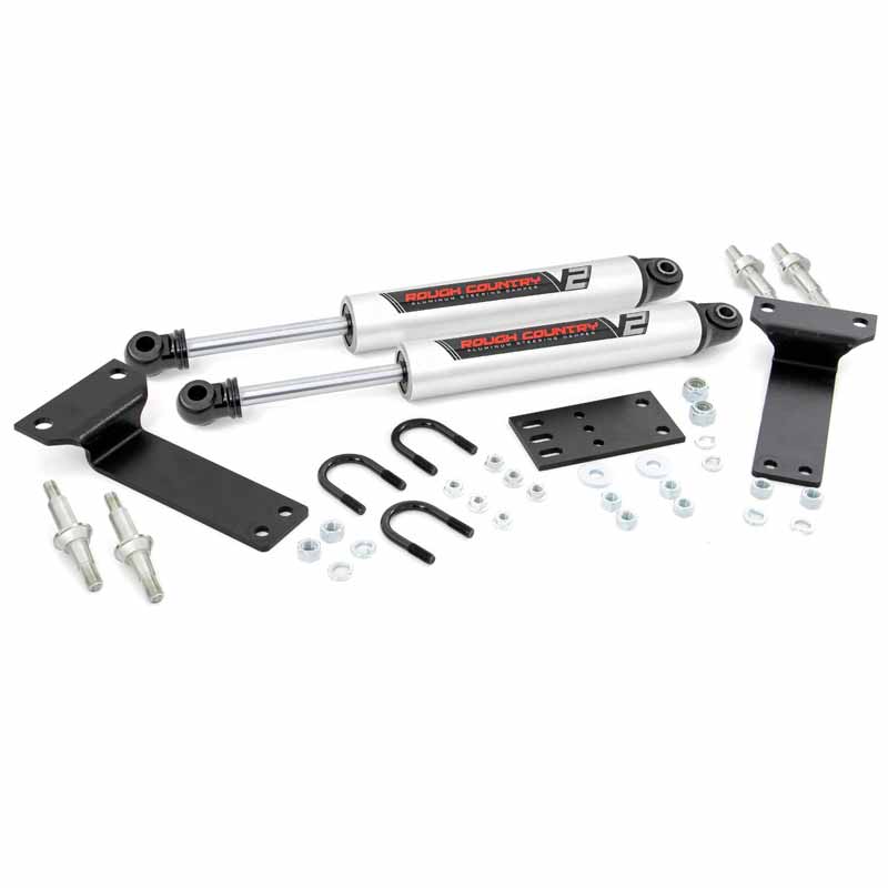 Rough Country 8749070 V2 Series Dual Steering Stabilizer Kit