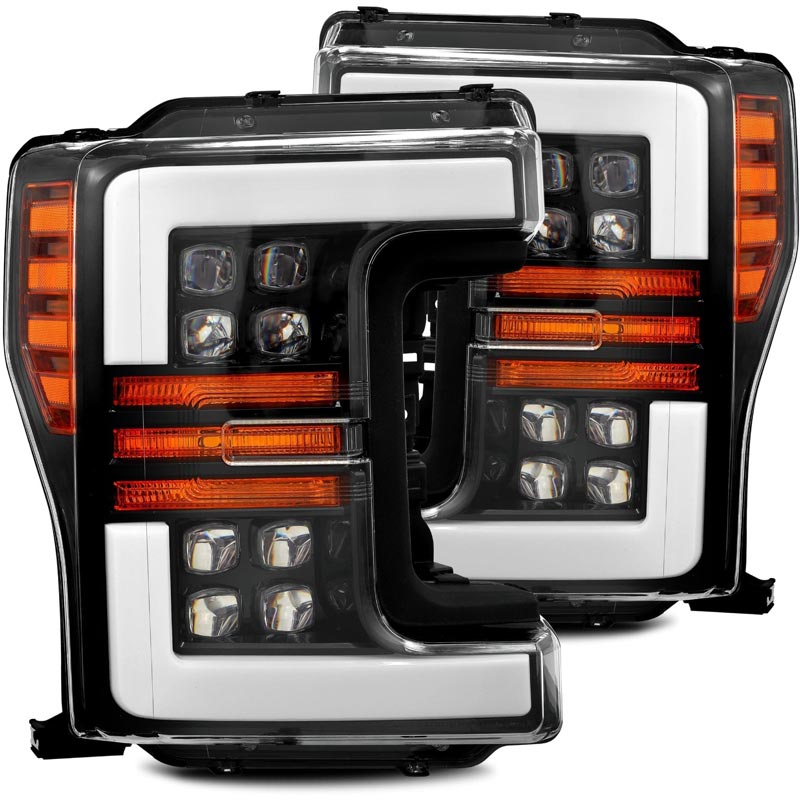 AlphaRex 880100 Nova-Series Gloss Black LED Projector Headlights