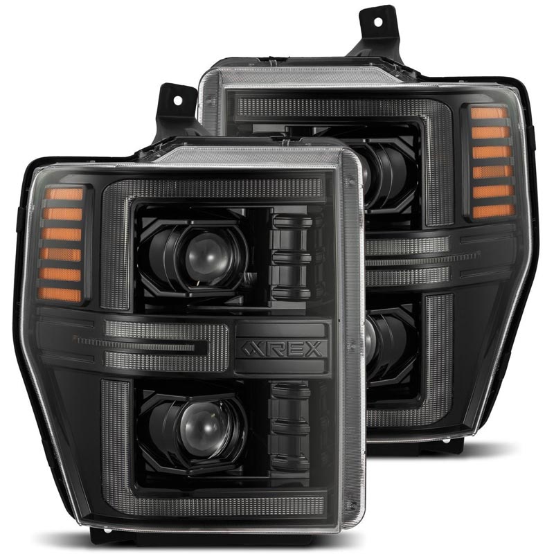 AlphaRex 880313 LUXX-Series Alpha-Black LED Projector Headlights