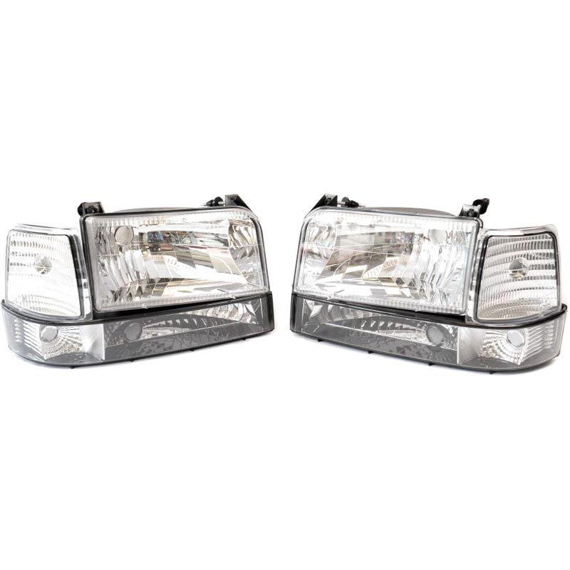 Complete Performance Six Piece Clear Headlights (Pair)