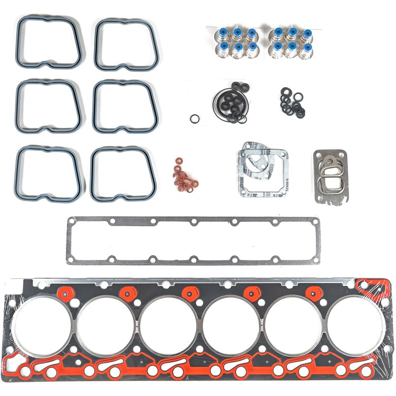 Powerstroke Products Solid Seal Upper Engine Gasket Kit W/220K Head Studs (Standard Thickness)